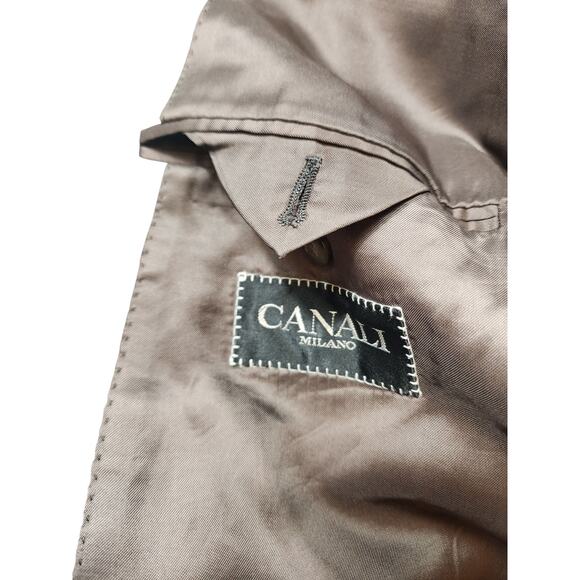 Canali Milano Blazer Jacket 58L US 48L Double Breasted Suit Coat Wool Italy - Picture 3 of 16